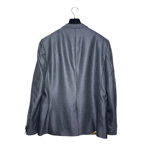 Ted Baker Fashion Charcoal Wool Silk Shawl Collar Blazer 44R - Picture 2 of 9